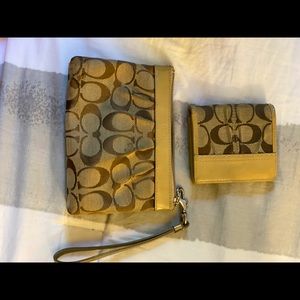 Coach hand satchel and wallet